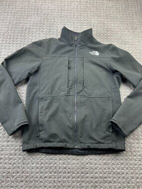 The North Face Jacket Men Small S Gray Windbreaker Full Zip